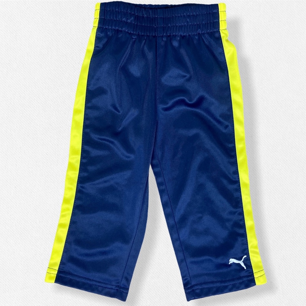 Puma Blue SportLifestyle Pants w/Yellow Stripe 18M